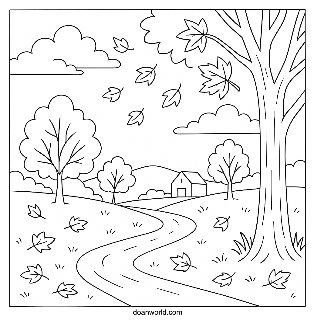 🍁Why Do Autumn Leaves Change Color?/ Autumn Coloring Page